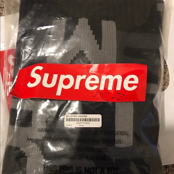 Supreme Big letter sweater DS size L - Picture 2 of 4